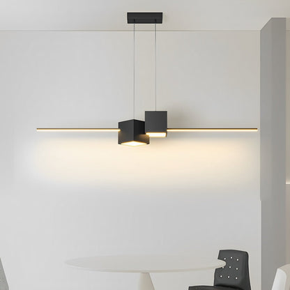 Modern Minimalist Geometric LED Long Strip Indoor Pendant Lights - Flyachilles