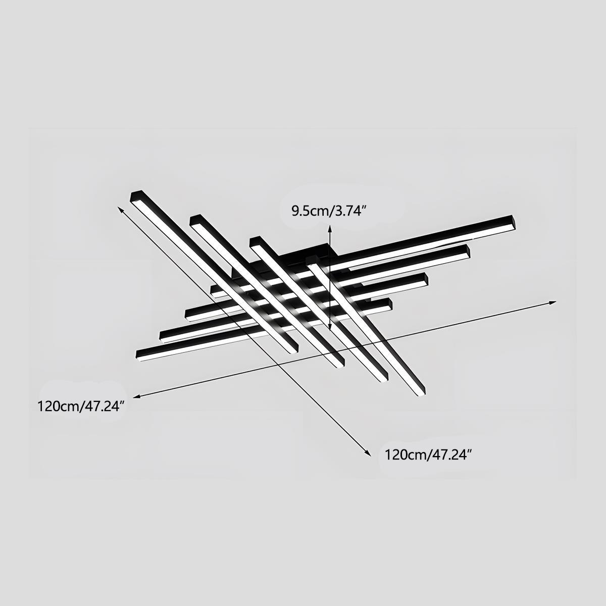 Modern Minimalist Geometric Long Strip LED Ceiling Light - Flyachilles
