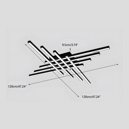 Modern Minimalist Geometric Long Strip LED Ceiling Light - Flyachilles