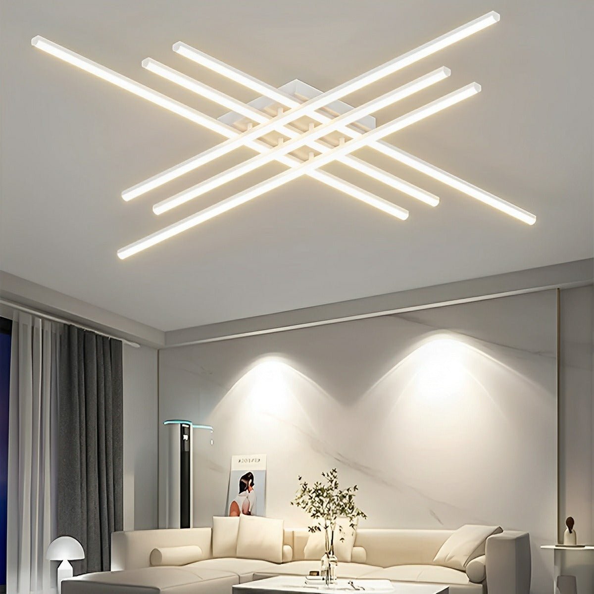 Modern Minimalist Geometric Long Strip LED Ceiling Light - Flyachilles