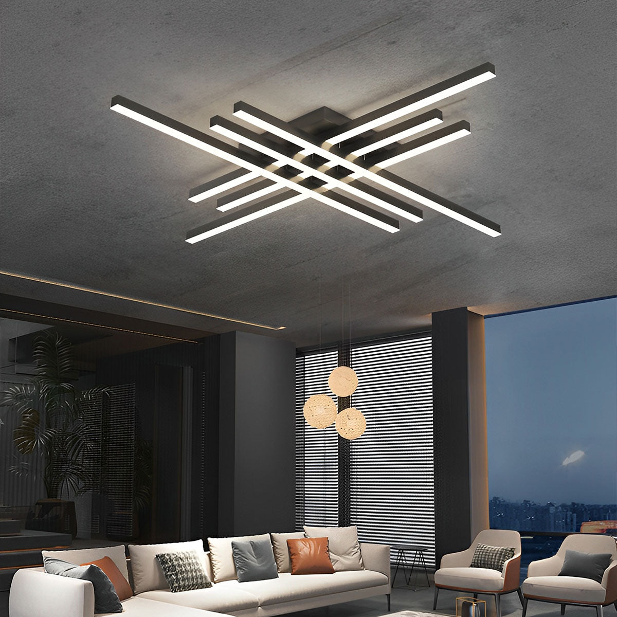 Modern Minimalist Geometric Long Strip LED Ceiling Light - Flyachilles