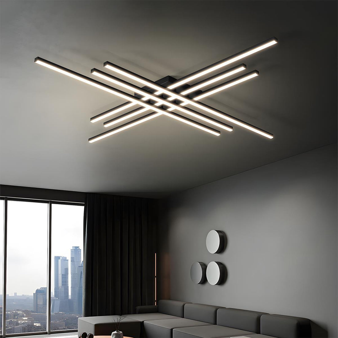 Modern Minimalist Geometric Long Strip LED Ceiling Light - Flyachilles