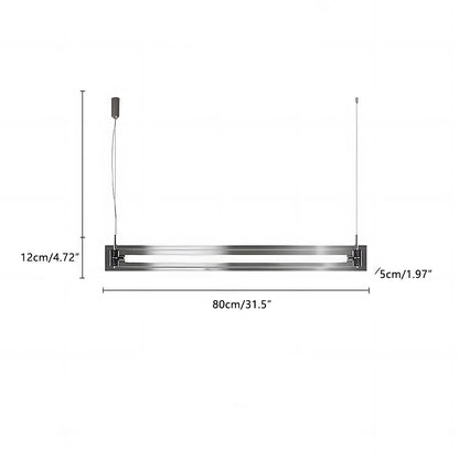 Modern Minimalist Glass LED Frame Light Strip Pendant Lights - Flyachilles