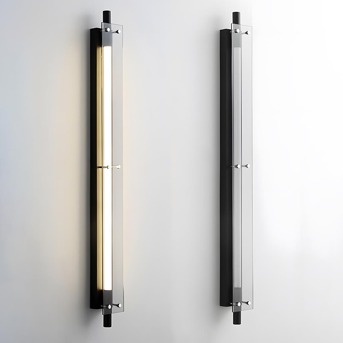Modern Minimalist Glass Long Strip LED Indoor Wall Sconce - Flyachilles