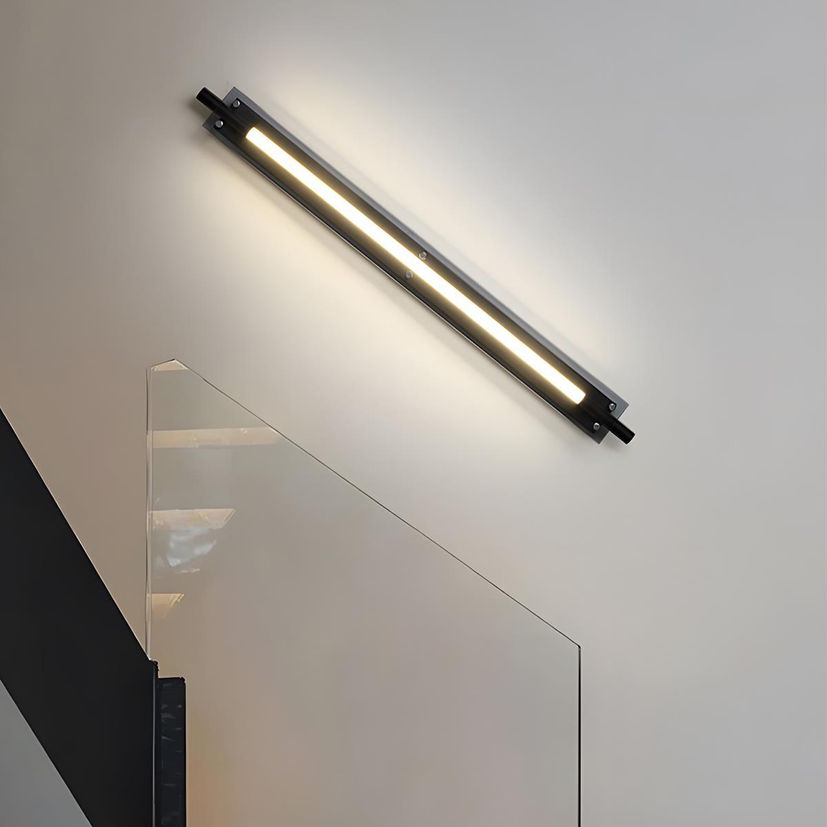 Modern Minimalist Glass Long Strip LED Indoor Wall Sconce - Flyachilles