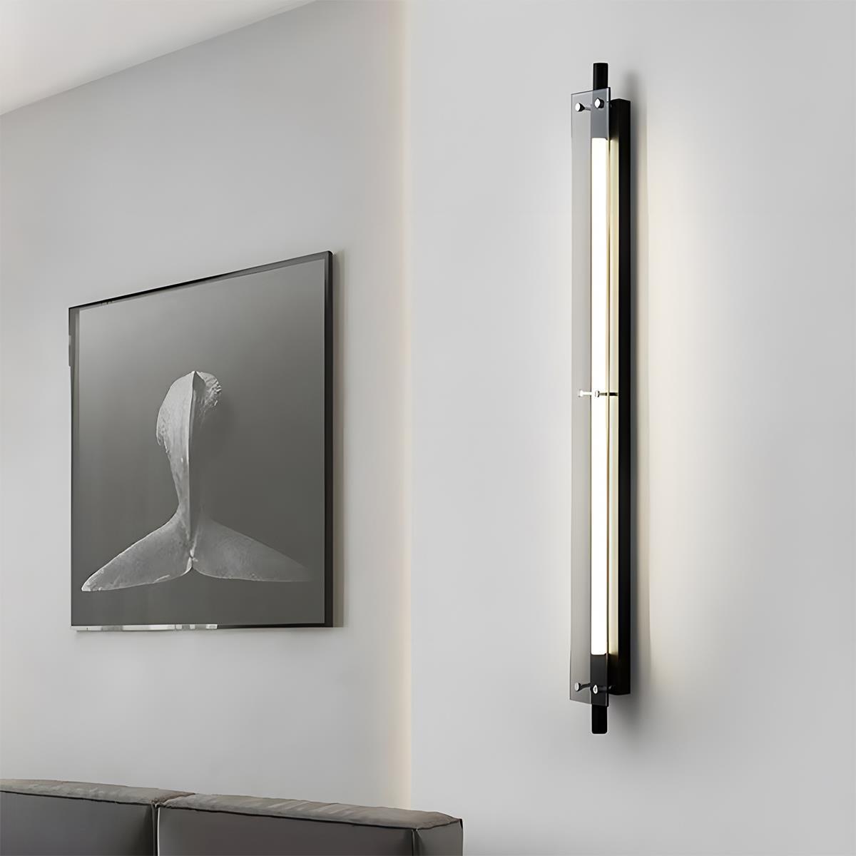 Modern Minimalist Glass Long Strip LED Indoor Wall Sconce - Flyachilles