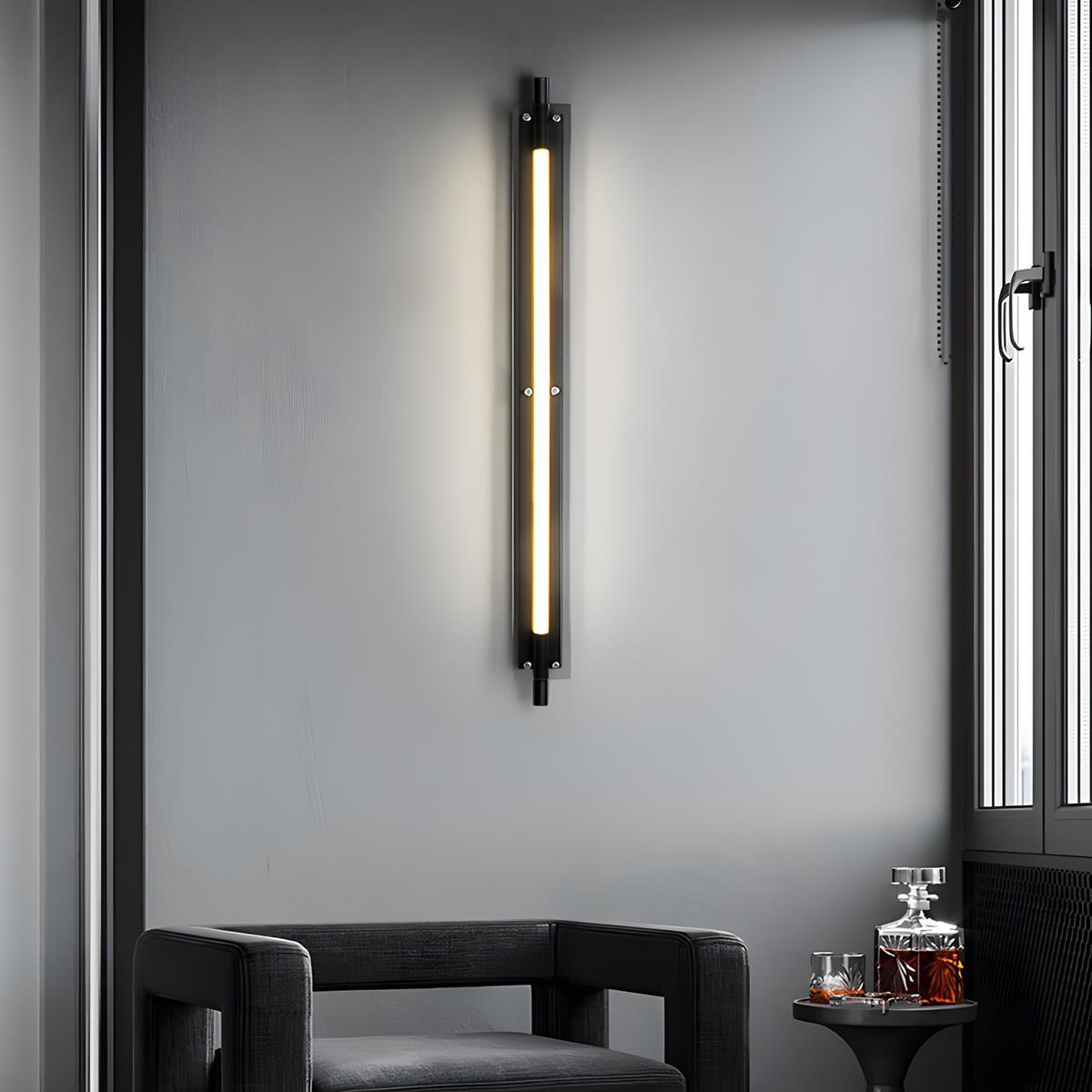 Modern Minimalist Glass Long Strip LED Indoor Wall Sconce - Flyachilles