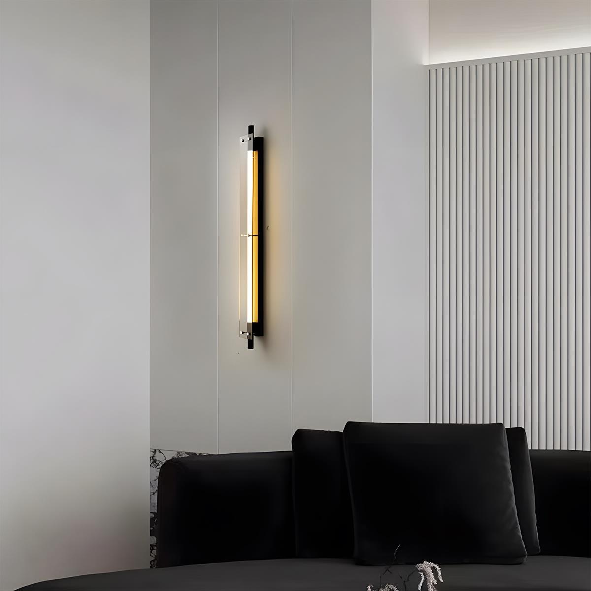 Modern Minimalist Glass Long Strip LED Indoor Wall Sconce - Flyachilles