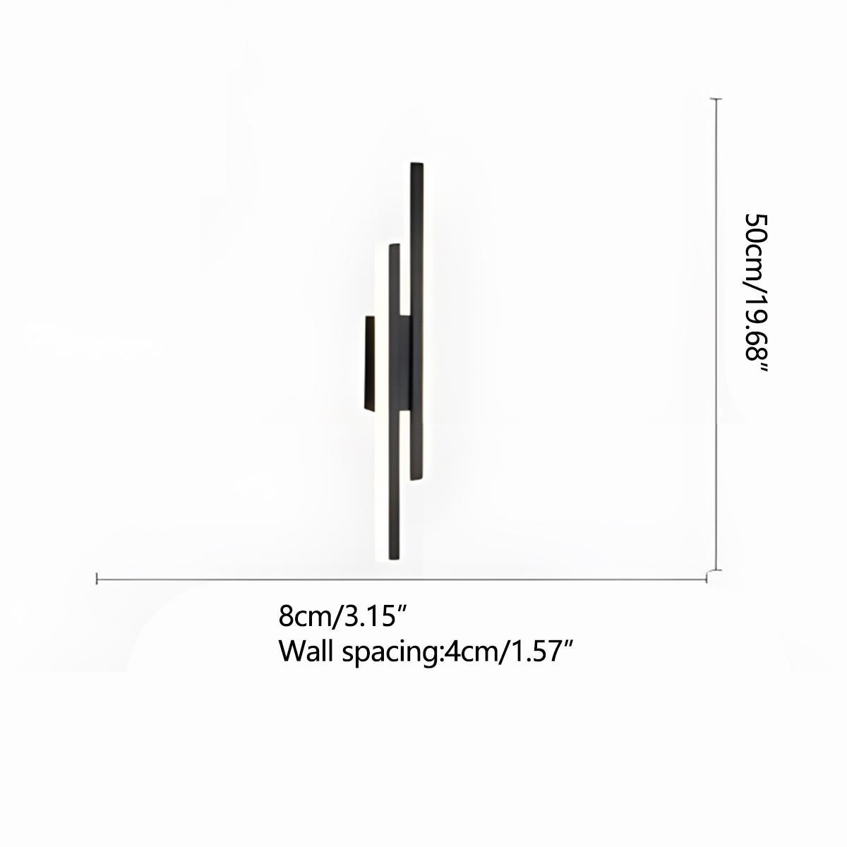 Modern Minimalist H - Shape Long Strip LED Wall Sconce - Flyachilles