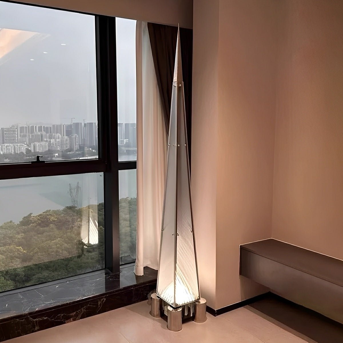 Modern Minimalist High Pyramid Dimmable LED Floor Lamp - Flyachilles