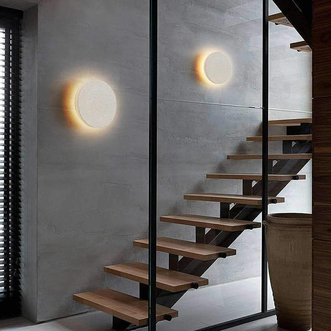 Modern Minimalist Indoor Cement LED Wall Sconces - Flyachilles