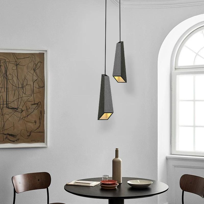 Modern Minimalist Industrial Indoor Cement LED Pendant Lights - Flyachilles
