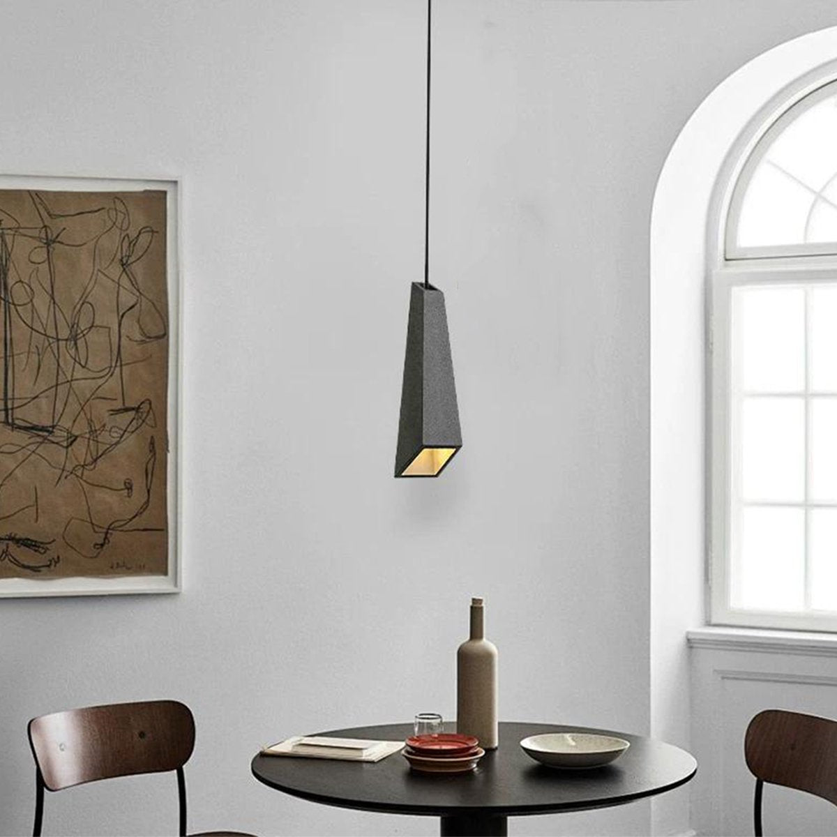 Modern Minimalist Industrial Indoor Cement LED Pendant Lights - Flyachilles