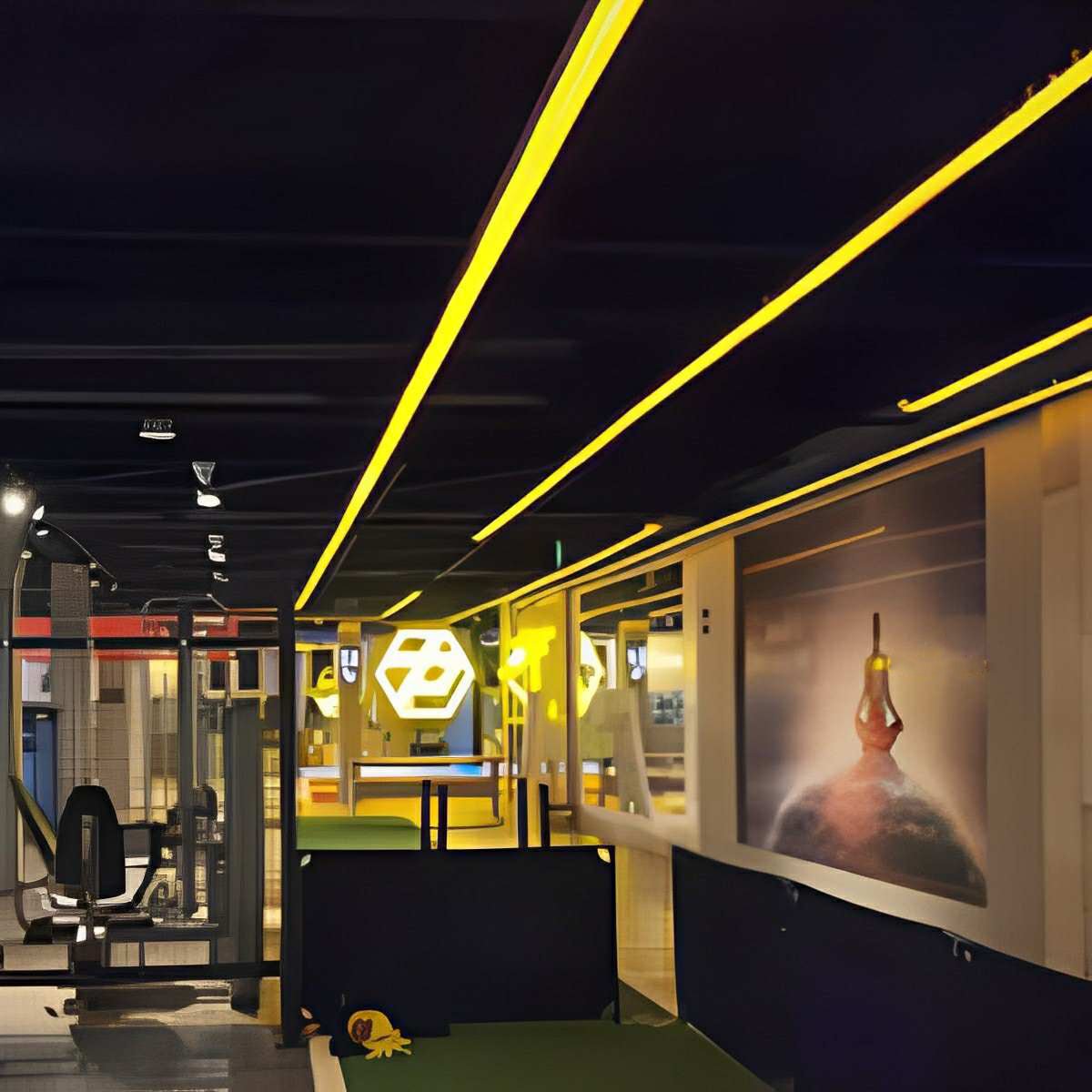 Modern Minimalist LED Long Strip Office Pendant Lights - Flyachilles
