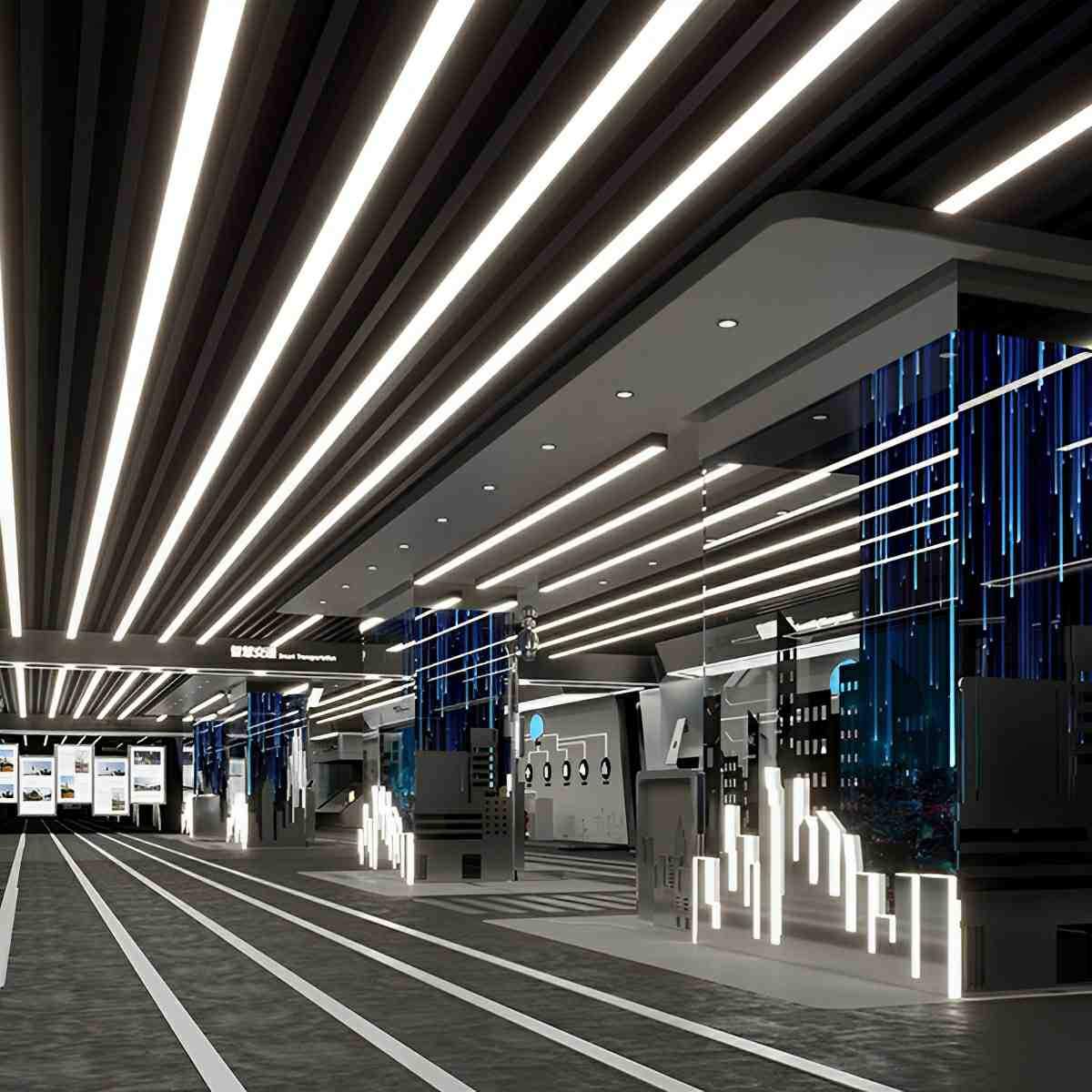 Modern Minimalist LED Long Strip Office Pendant Lights - Flyachilles