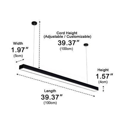 Modern Minimalist LED Long Strip Office Pendant Lights - Flyachilles