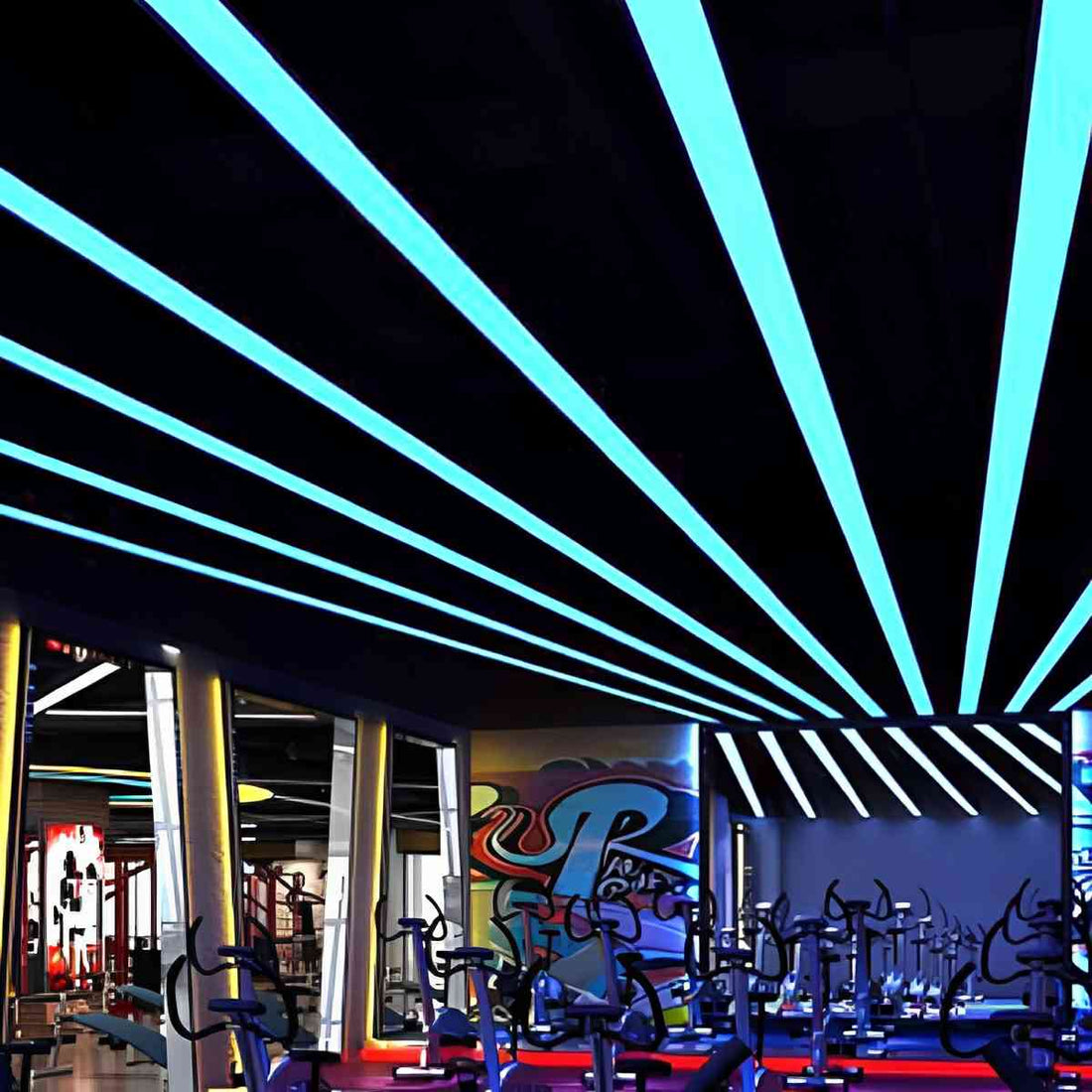 Modern Minimalist LED Long Strip Office Pendant Lights - Flyachilles