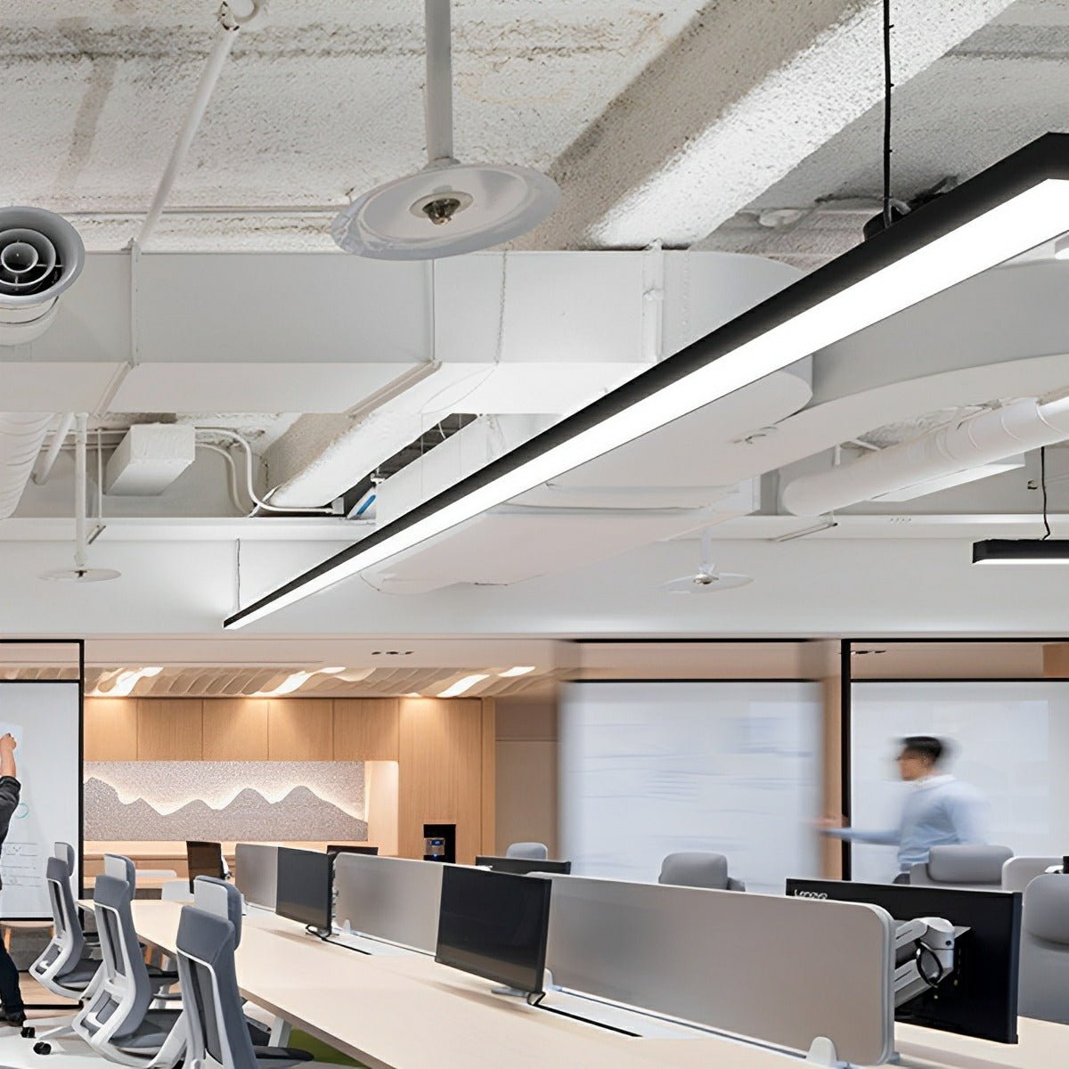 Modern Minimalist LED Long Strip Office Pendant Lights - Flyachilles