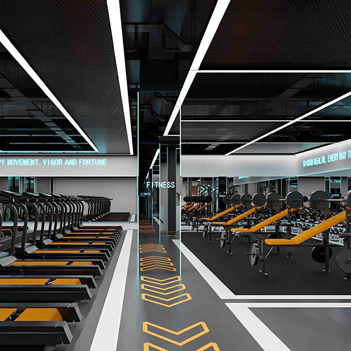 Modern Minimalist LED Long Strip Office Pendant Lights - Flyachilles