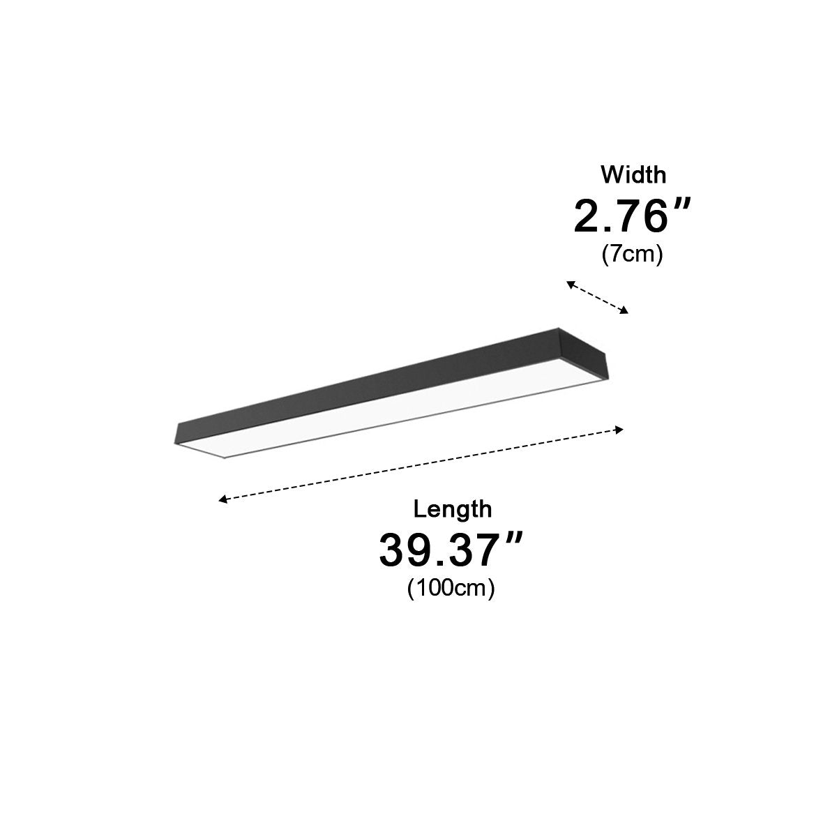 Modern Minimalist LED Long Strip Office Pendant Lights - Flyachilles