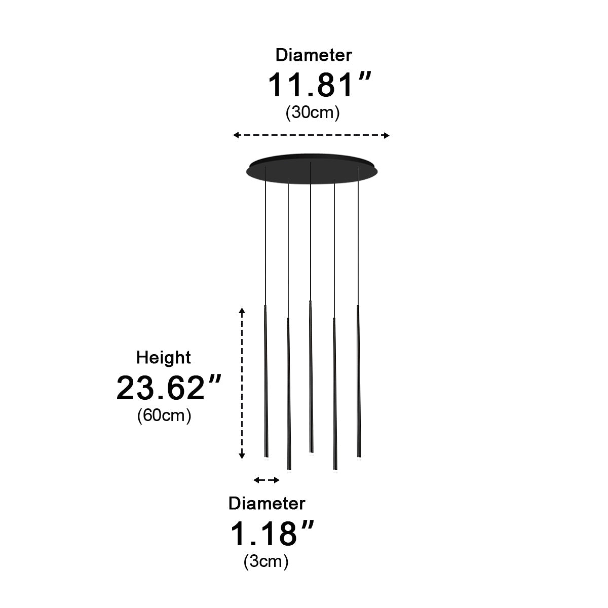 Modern Minimalist Linear Long Strip Bar LED Pendant Lights - Flyachilles