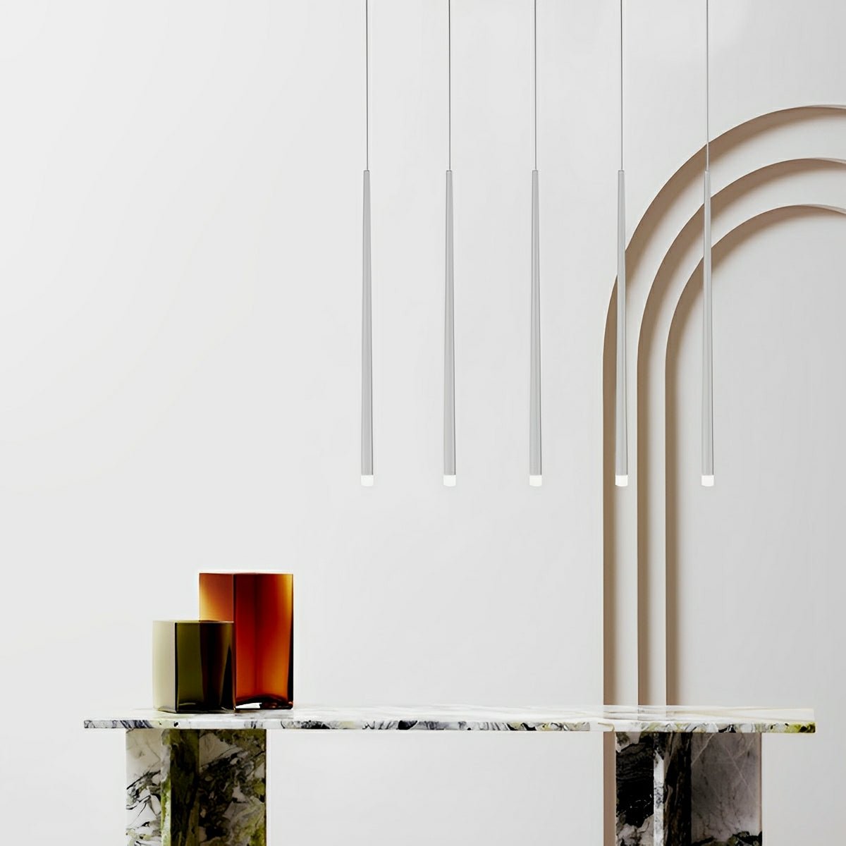 Modern Minimalist Linear Long Strip Bar LED Pendant Lights - Flyachilles