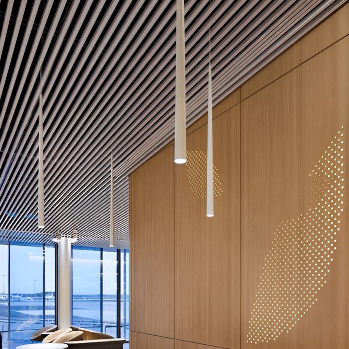 Modern Minimalist Linear Long Strip Bar LED Pendant Lights - Flyachilles