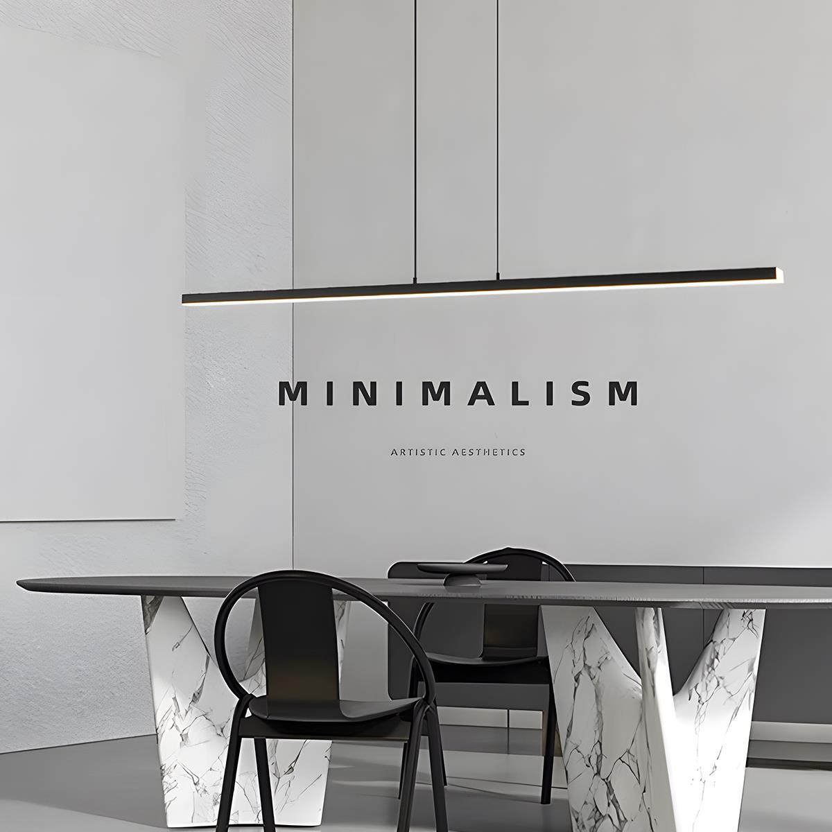 Modern Minimalist Long Strip Light Pendant Lights up and down adjustable - Flyachilles