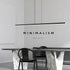 Modern Minimalist Long Strip Light Pendant Lights up and down adjustable - Flyachilles