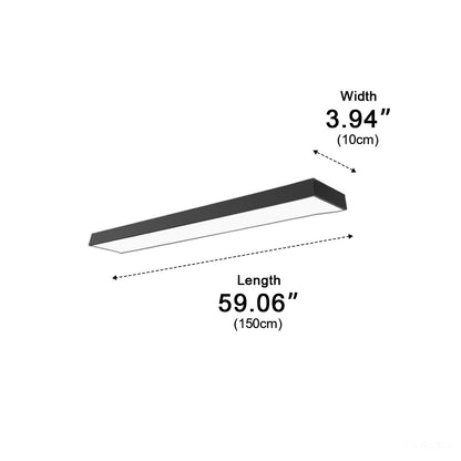 Modern Minimalist Long Strip Office Suspended Pendant Lights - Flyachilles