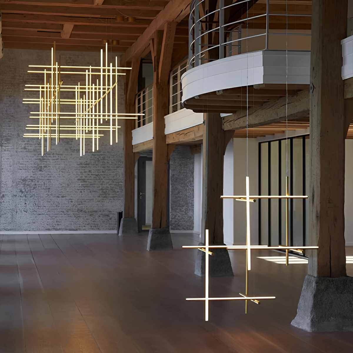 Modern Minimalist LOS Coordinates Geometric Linear LED Pendant Lights - Flyachilles