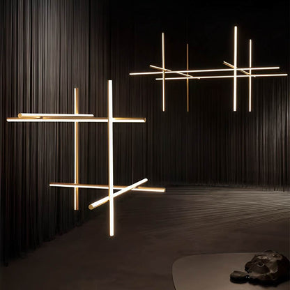 Modern Minimalist LOS Coordinates Geometric Linear LED Pendant Lights - Flyachilles