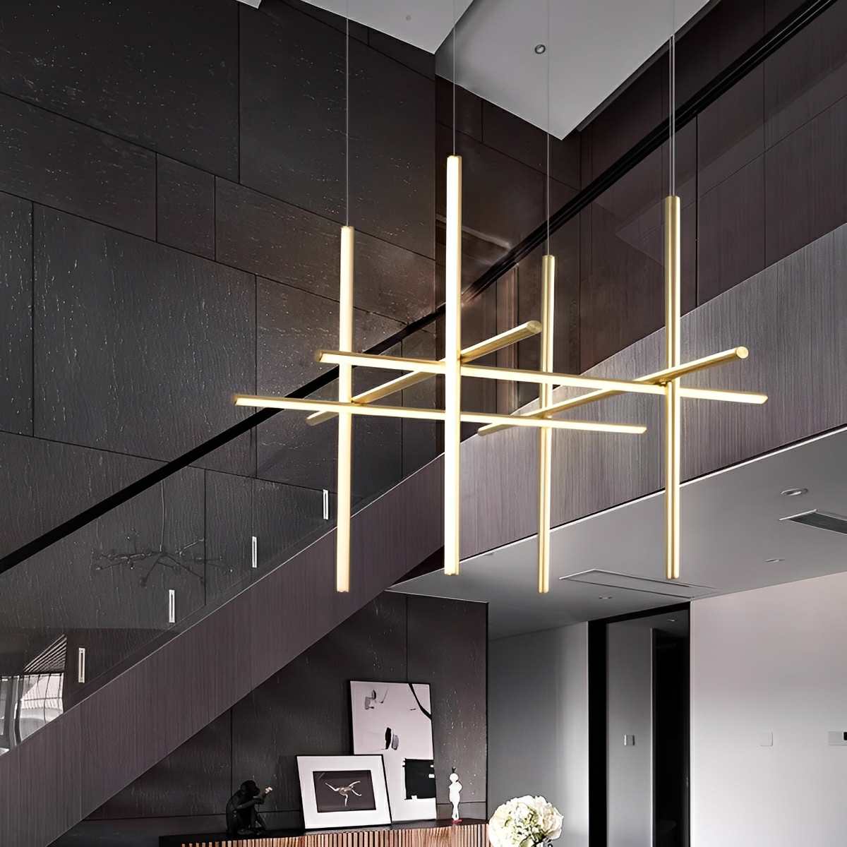 Modern Minimalist LOS Coordinates Geometric Linear LED Pendant Lights - Flyachilles