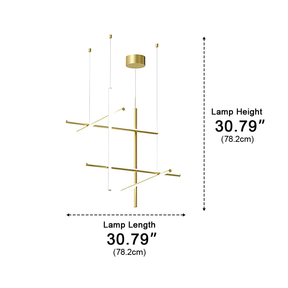 Modern Minimalist LOS Coordinates Geometric Linear LED Pendant Lights - Flyachilles