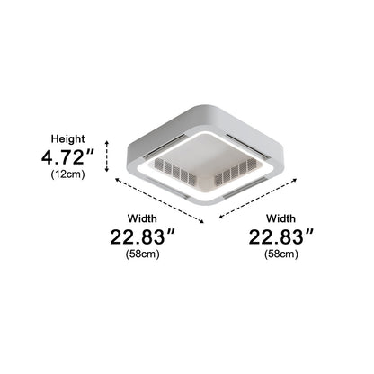 Modern Minimalist Mainless Lighting LED Bladeless Ceiling Fan Light - Flyachilles