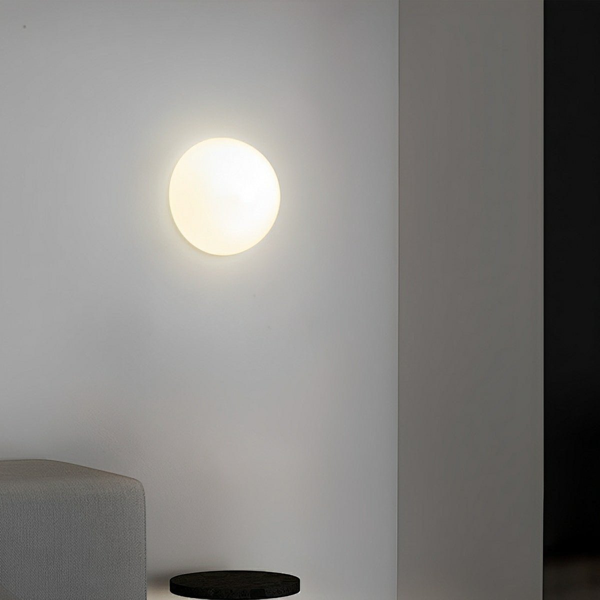 Modern Minimalist Moon Half - Dome LED Wall Sconce - Flyachilles