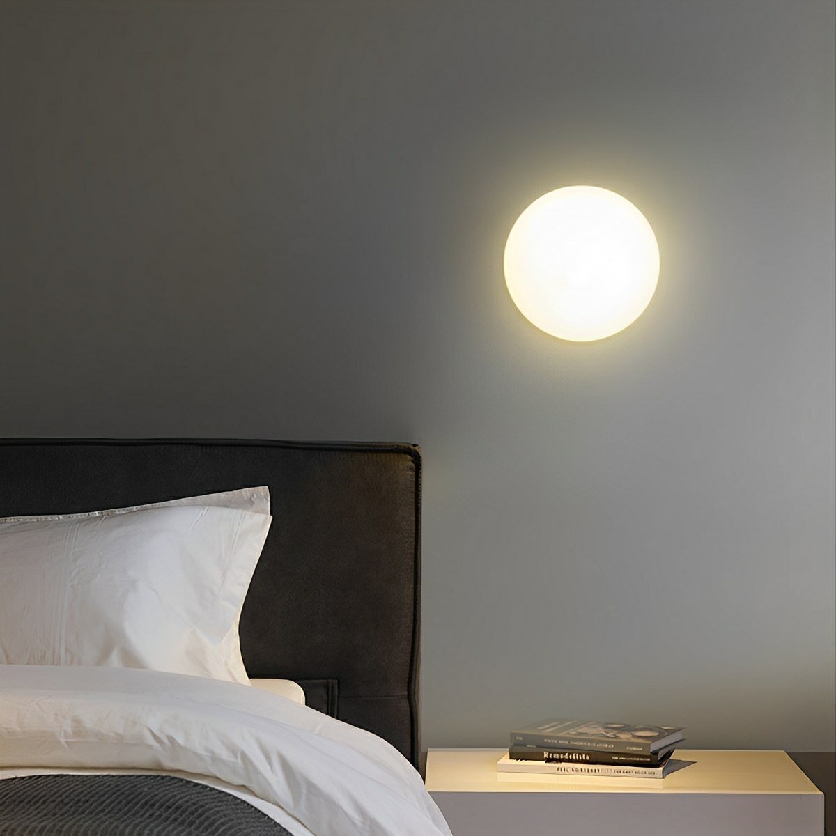 Modern Minimalist Moon Half - Dome LED Wall Sconce - Flyachilles