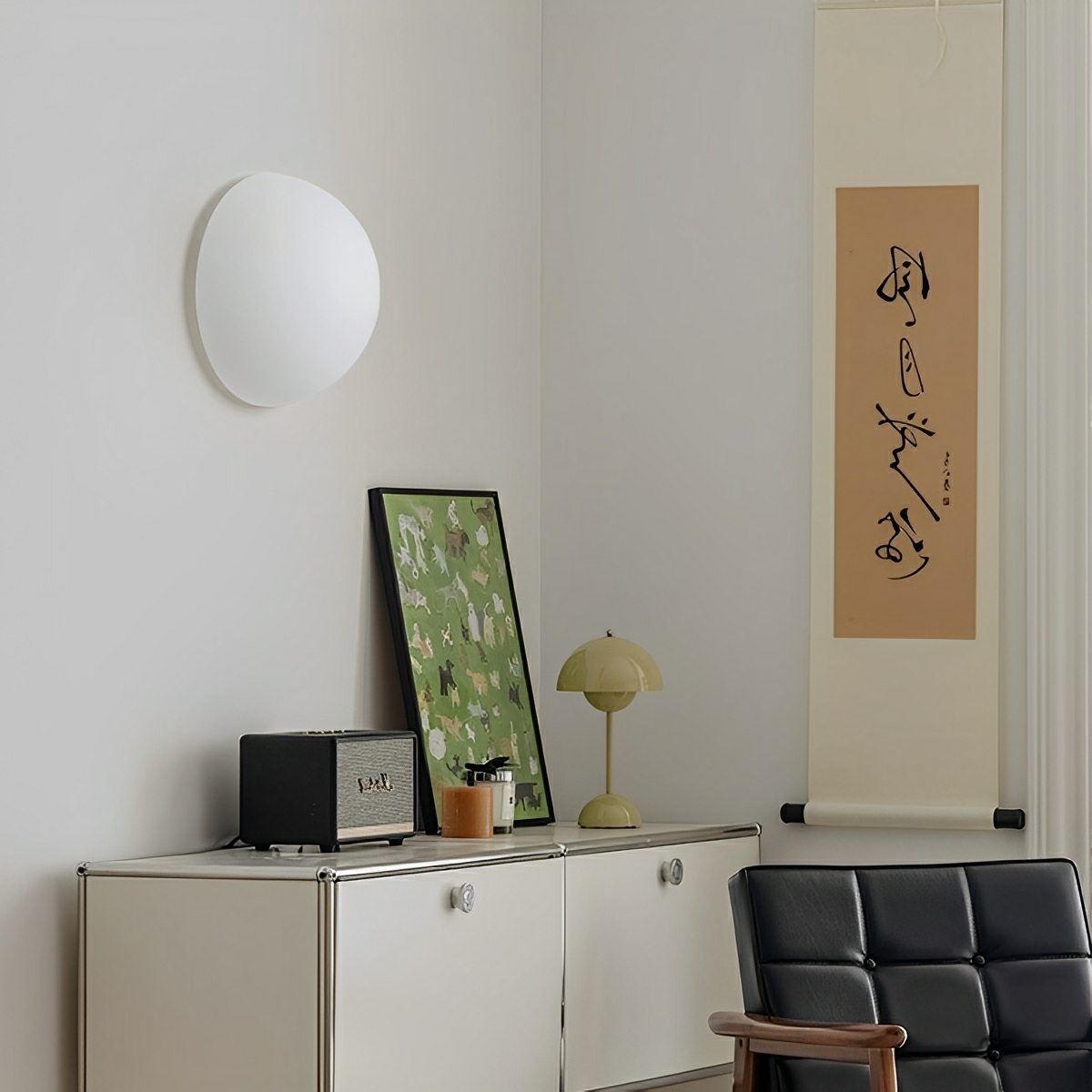 Modern Minimalist Moon Half - Dome LED Wall Sconce - Flyachilles