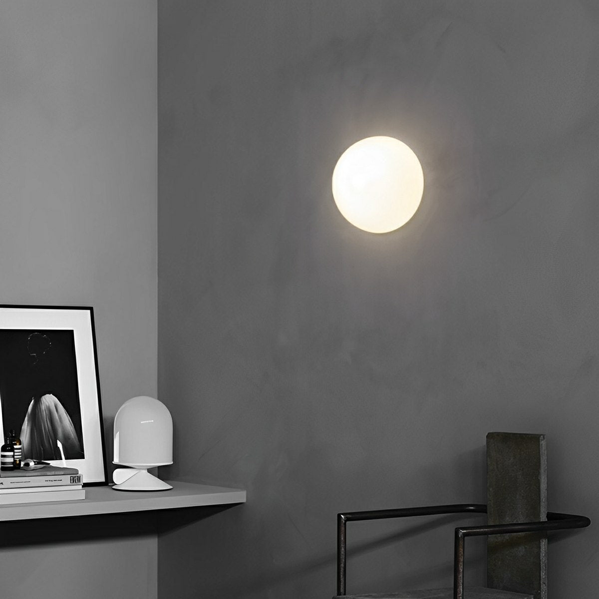 Modern Minimalist Moon Half - Dome LED Wall Sconce - Flyachilles