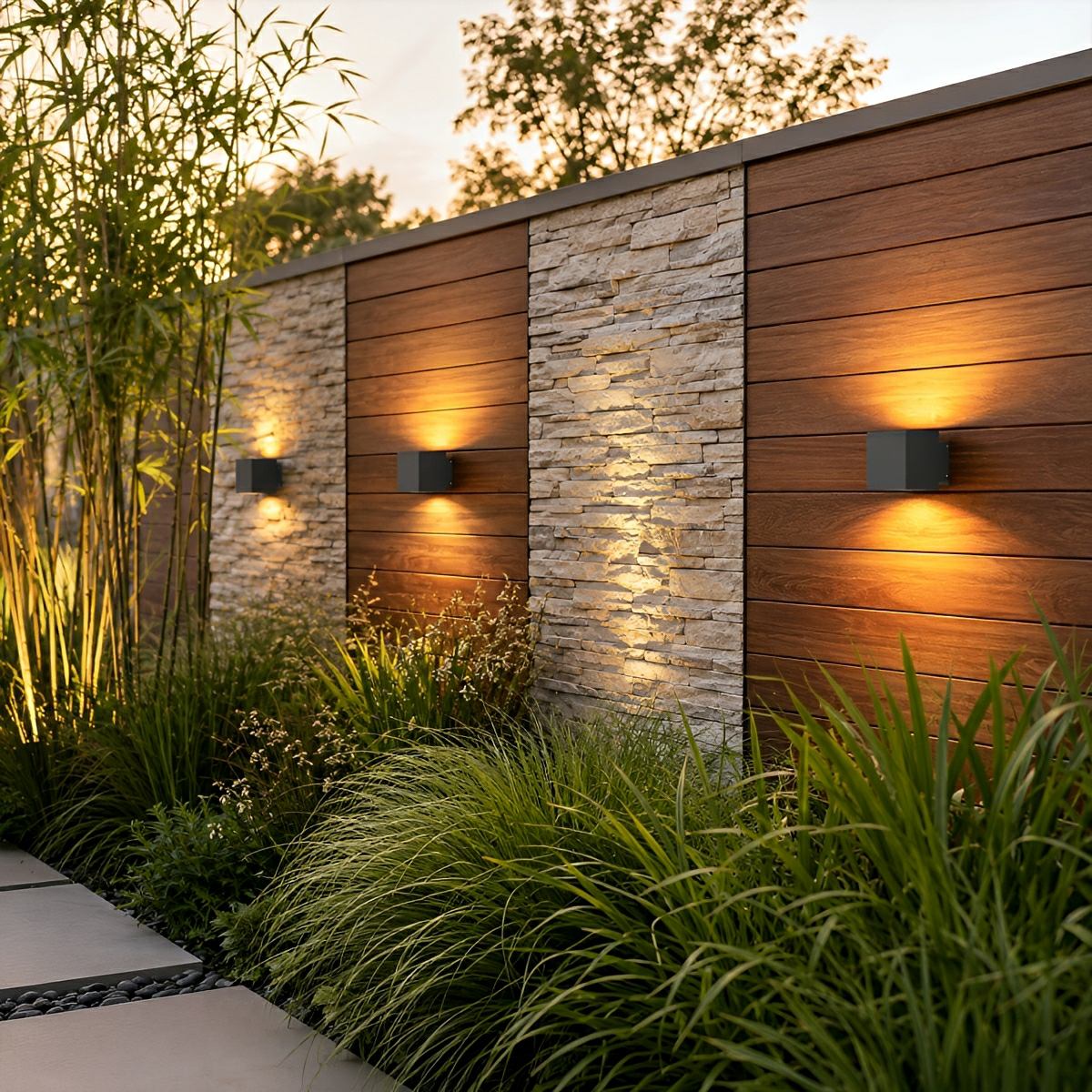 Modern Minimalist Outdoor LED Waterproof Exterior Wall Light for Courtyard Fence - Flyachilles