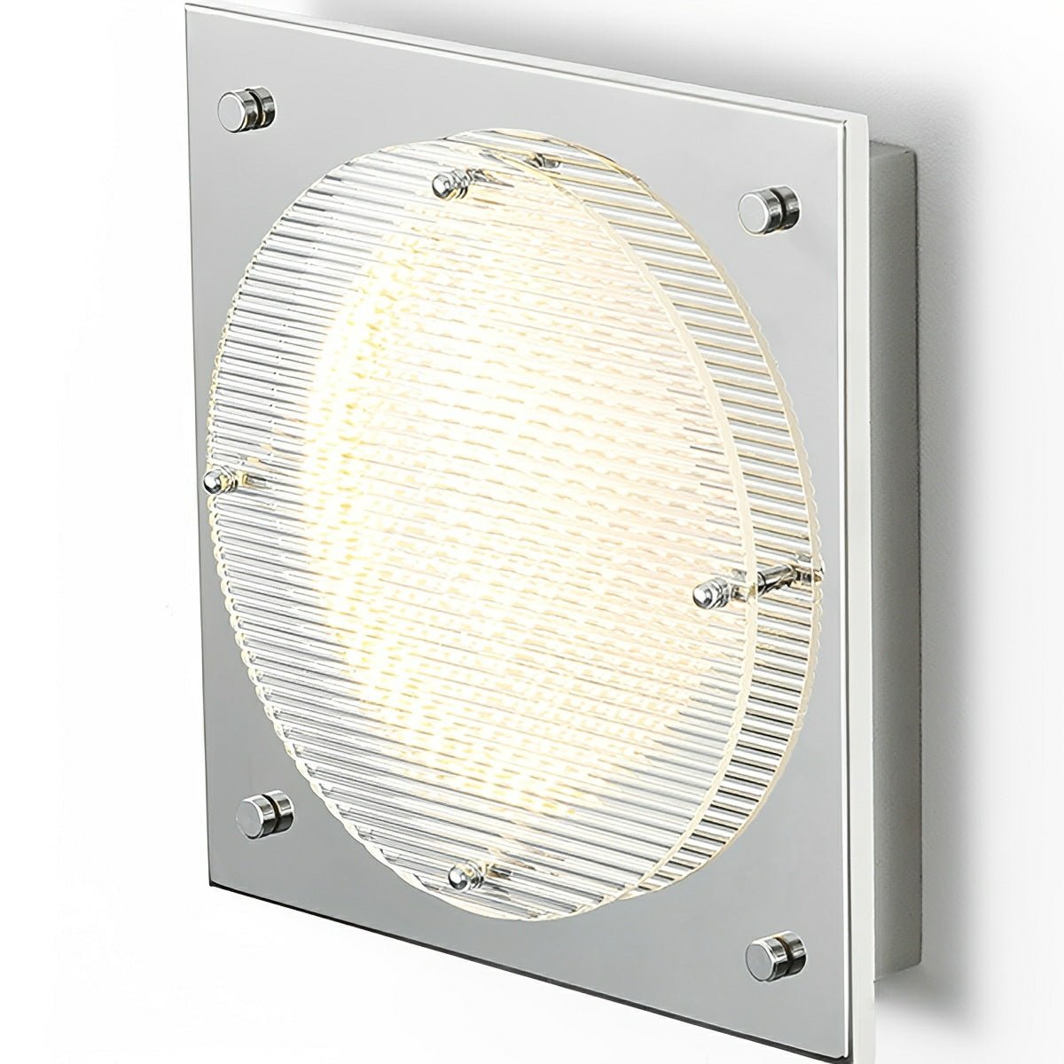 Modern Minimalist Oval LED Wall Sconce Stainless Steel Cage Wall Light - Flyachilles