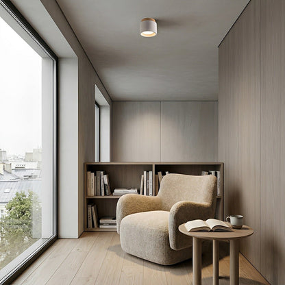 Modern Minimalist Round Concrete LED Ceiling Lights - Flyachilles