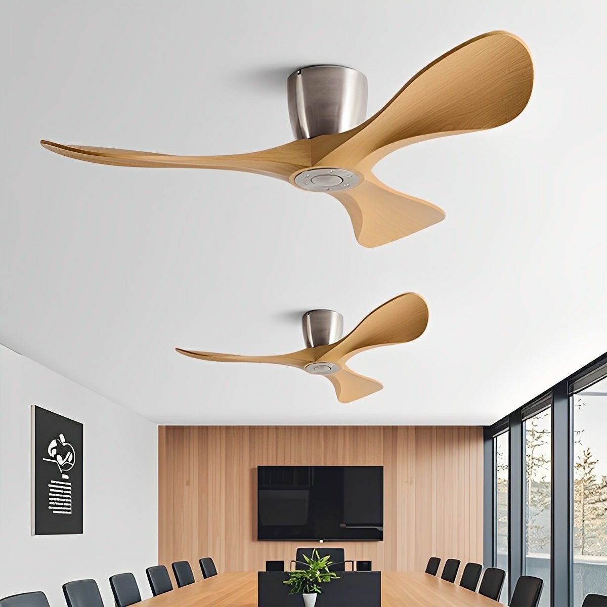 Modern Minimalist Sculptural DC Motor Reverse Ceiling Fan - Flyachilles