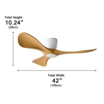 Modern Minimalist Sculptural DC Motor Reverse Ceiling Fan - Flyachilles