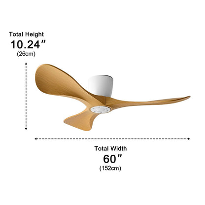 Modern Minimalist Sculptural DC Motor Reverse Ceiling Fan - Flyachilles