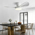 Modern Minimalist Sculptural DC Motor Reverse Ceiling Fan with Light - Flyachilles
