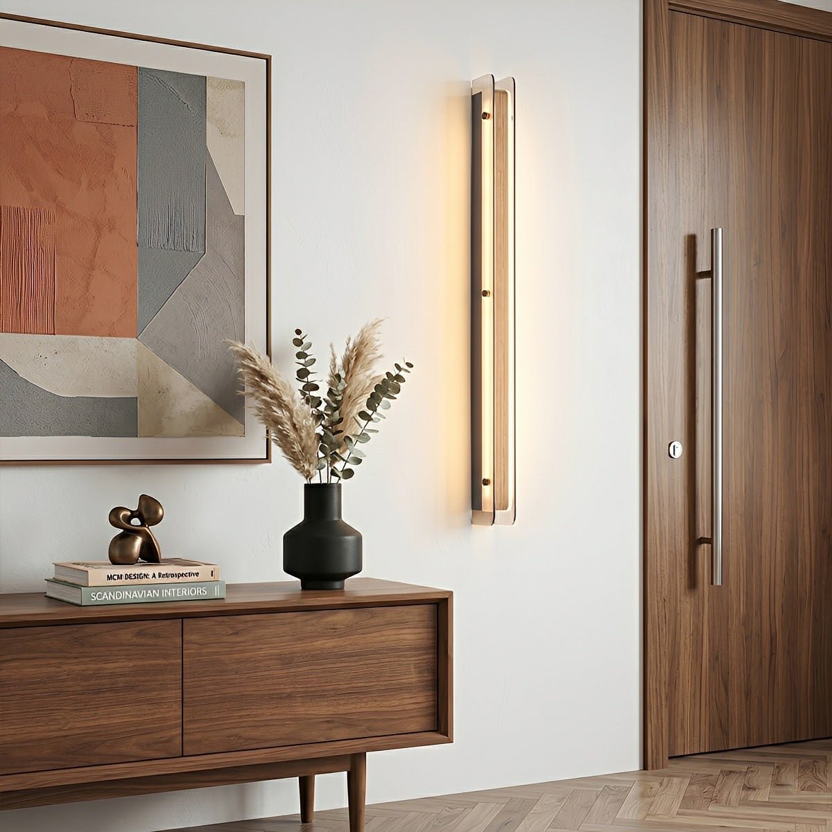Modern Minimalist Slim Vertical LED Linear Wall Sconce - Flyachilles