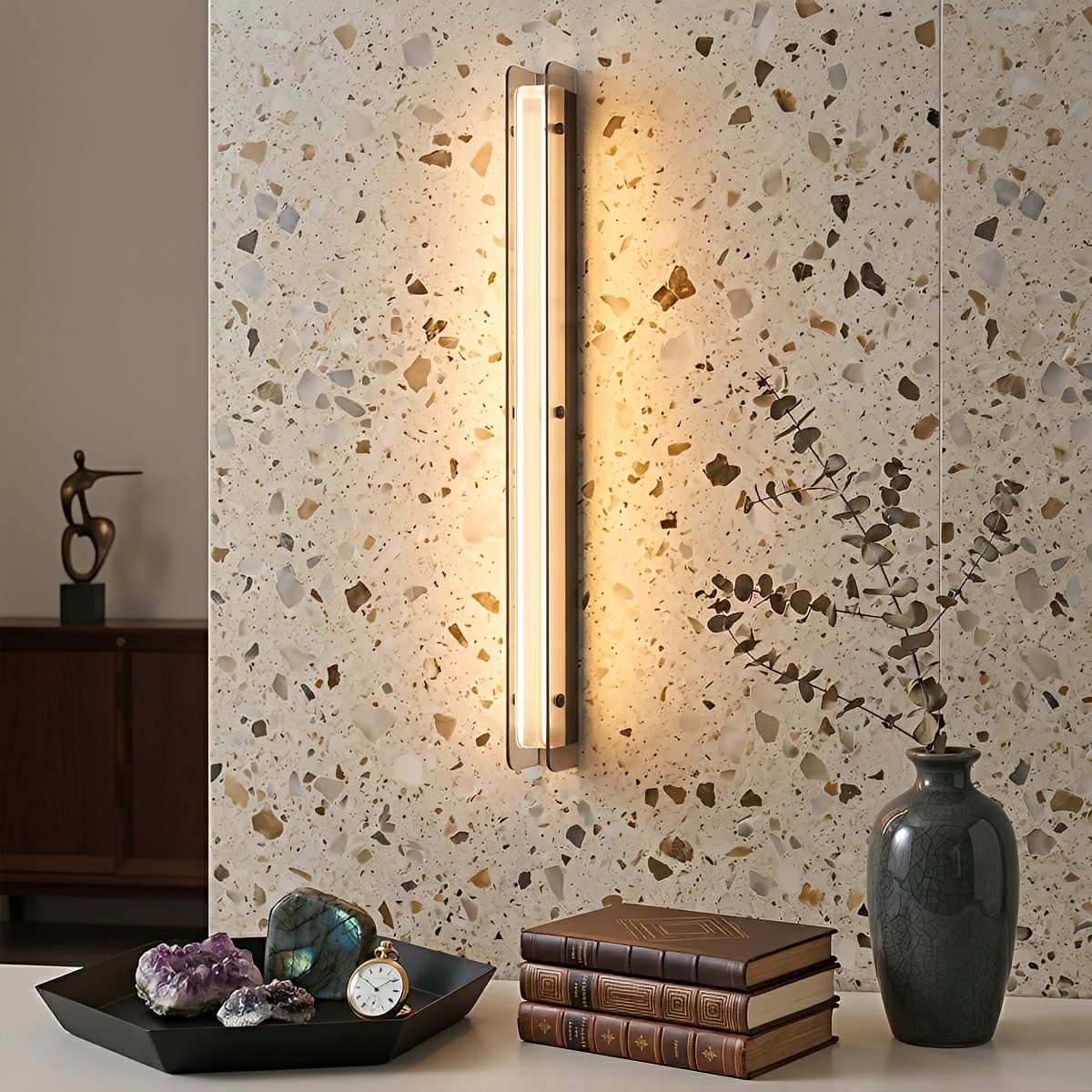 Modern Minimalist Slim Vertical LED Linear Wall Sconce - Flyachilles