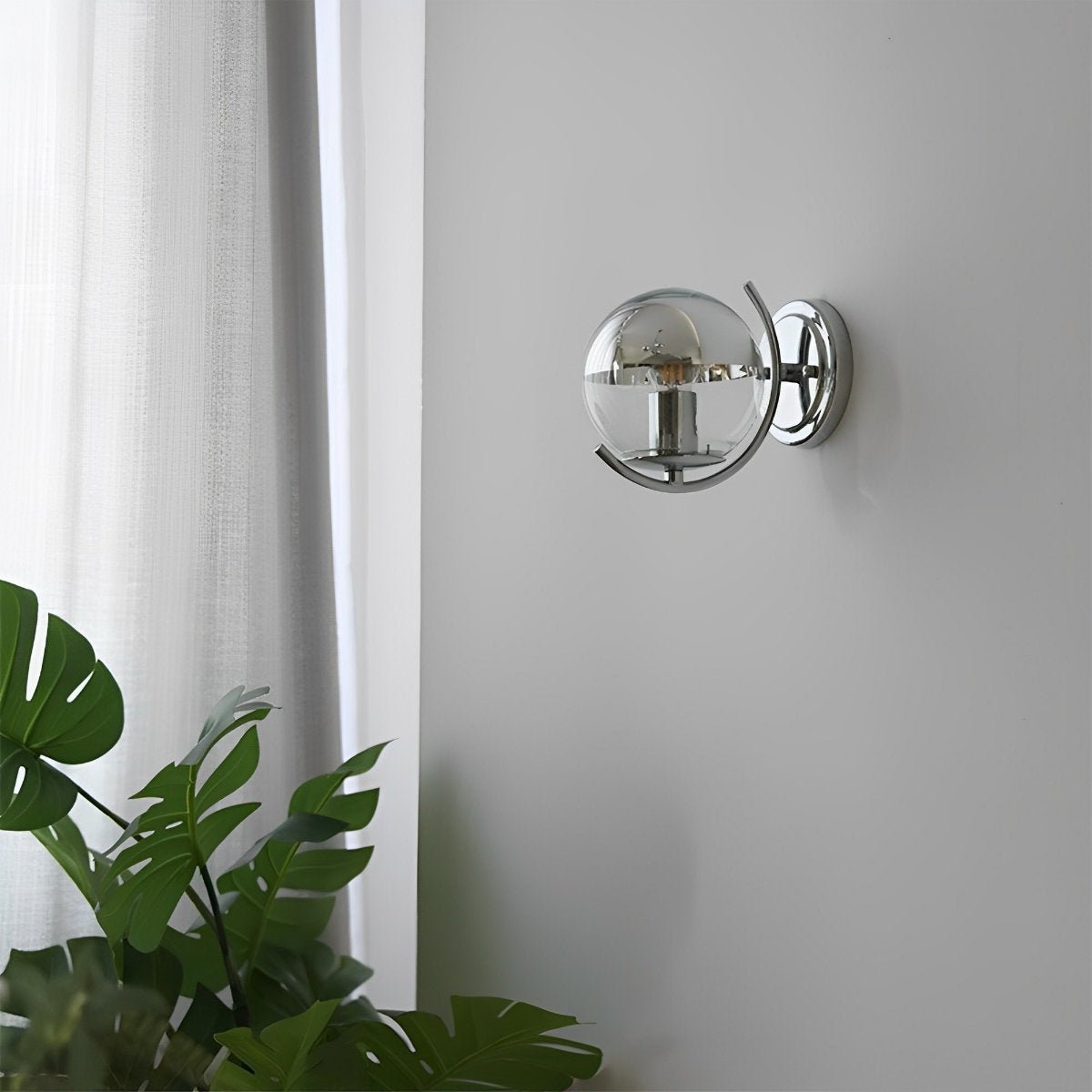 Modern Minimalist Space age Silver Wall Sconces Lights - Flyachilles
