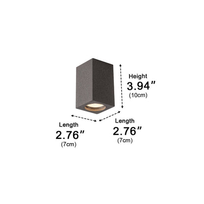 Modern Minimalist Square Cement LED Ceiling Lights Mainless Lighting - Flyachilles